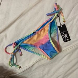 NWT Wildfox rainbow bikini bottom